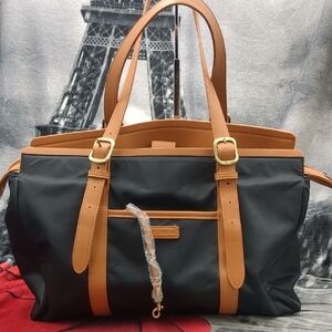 Ecosusi Black And Tan Tote Bag